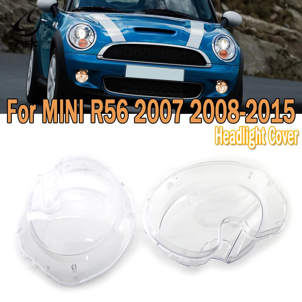 

PMFC Headlight Cover Waterproof Replacement Clear Right Left Side Headlamp Shell For MINI R56 2007-2015 63127270023 63127270024