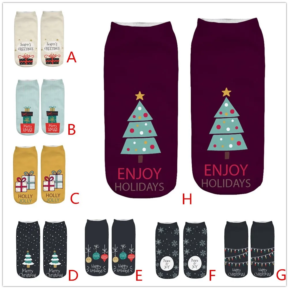 Женские рождественские носки женские зимние теплые 3D мультфильм снеговик с