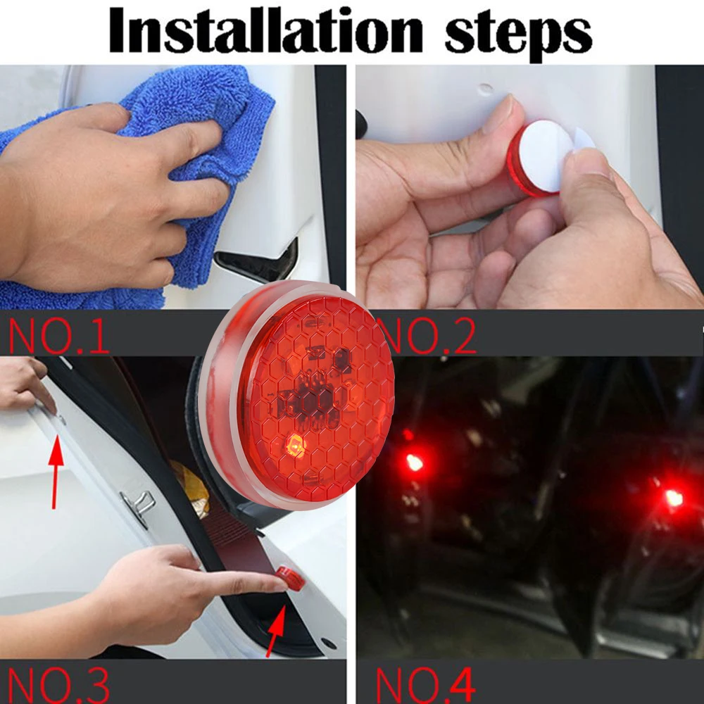 2 шт. красные синие Желтый RGB общего Авто дверные ручки светодиодный открытие