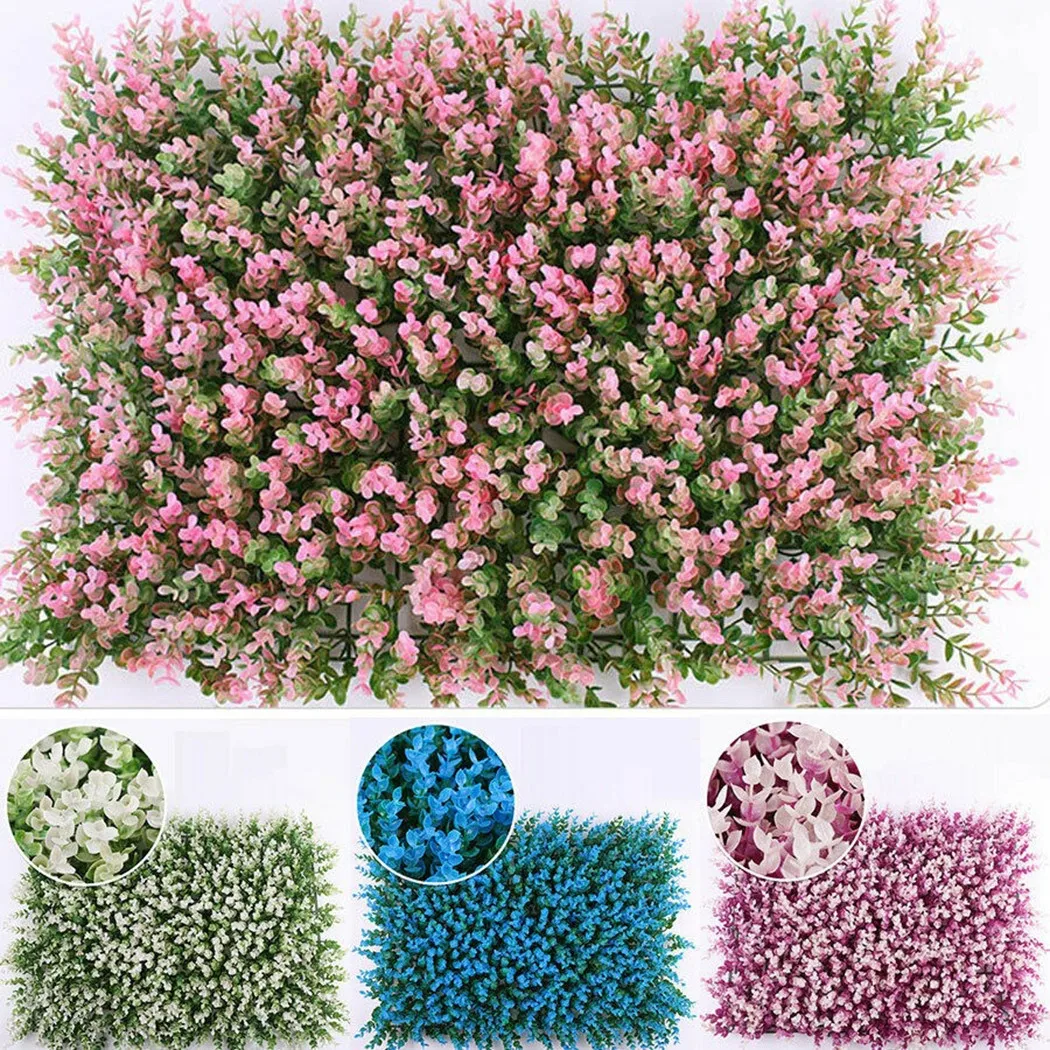 

1Pc 40*60 Cm Artificial Mat Grass Lawns PVC Plastic Green Wall Hedge Fence Foliage Panel Home Wedding Garden Decoration
