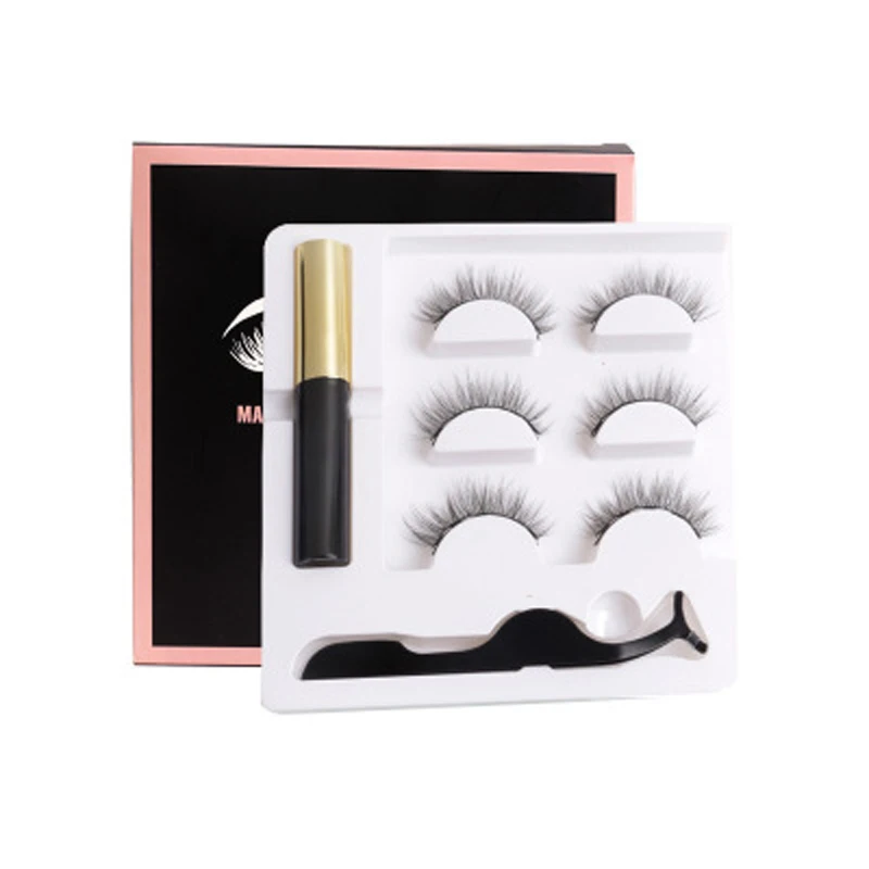 Магнитные 3D толстые норковые ресницы yiвосемь век магнит для макияжа накладные