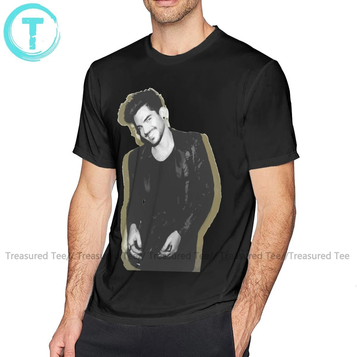 Футболка с Адамом Ламбертом футболка надписью Merch Tour летняя мужская из 100 хлопка