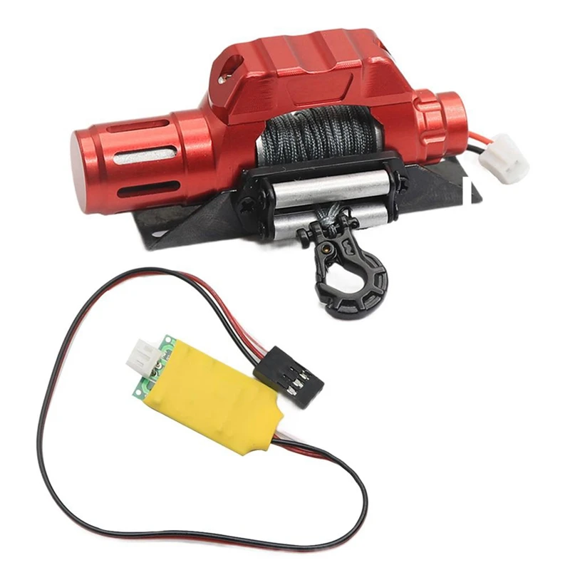 

Металлическая Автоматическая лебедка с 3-канальным кабелем управления для 1/10 RC Crawler Car Axial SCX10 TRAXXAS TRX4, обновленные аксессуары