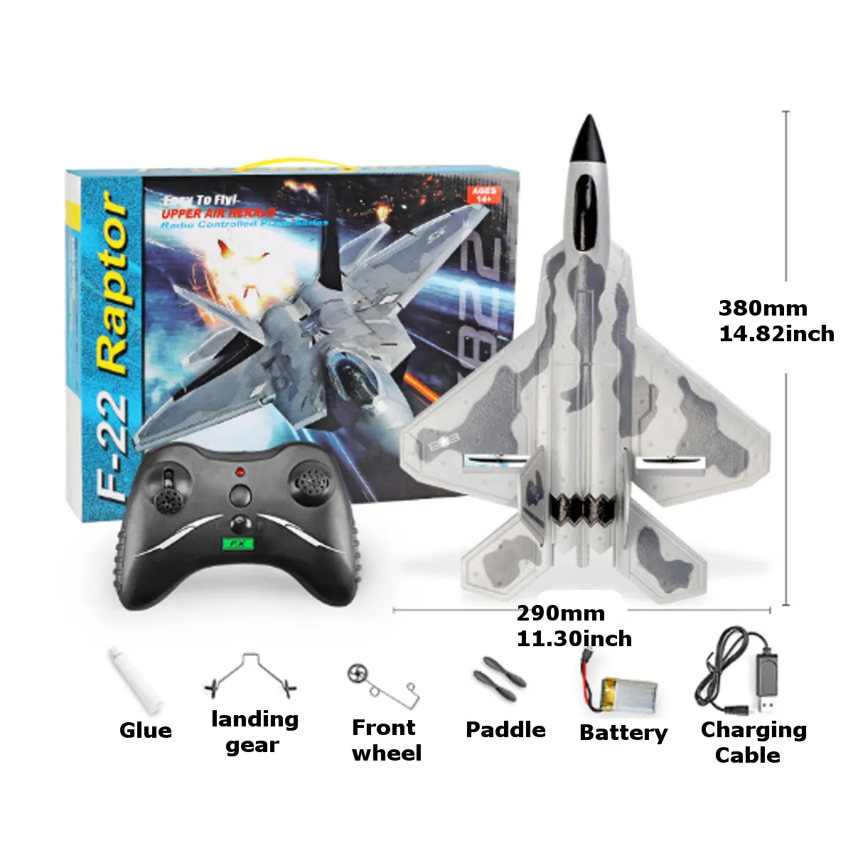 FX-822 F22 2,4 GHz EPP RC Самолет RTF с батарейным пультом дистанционного управления RC Квадрокоптер модель самолета