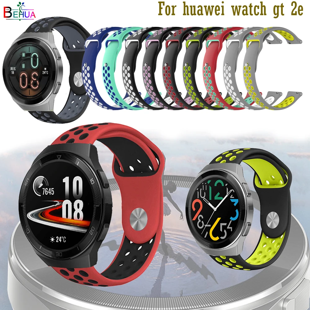 Спортивный силиконовый ремешок для часов Huawei GT 2e сменный 22 мм Samsung Gear S3 Galaxy 46