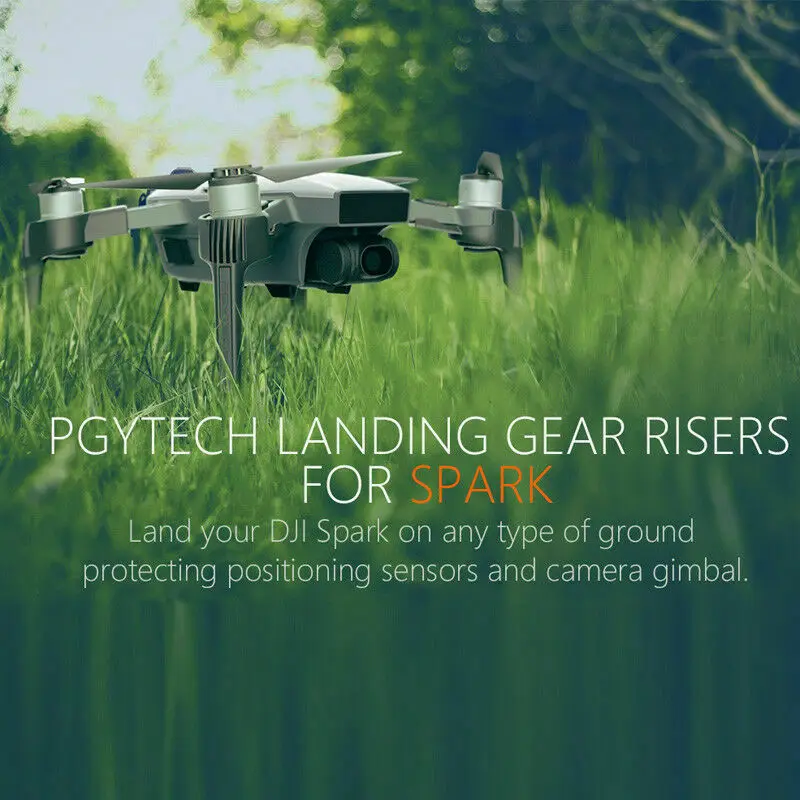

PGYTECH Landing Gear Guard Extension Extender Skid Legs 35mm Long Heighten For DJI Spark Drone