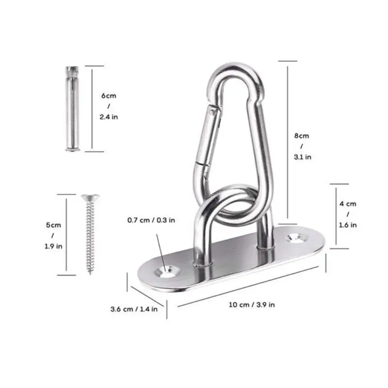 

Multipurpose Hanging Hammock Chair Load-bearing Fixed Disk Buckle Durable Stainless Steel Hiking Outdoor Sports Durable