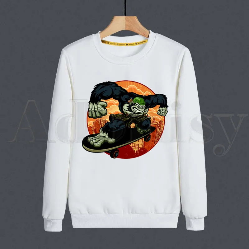 Худи с музыкальной группой Gorillaz в стиле панк-рок свитшот принтом трендовая