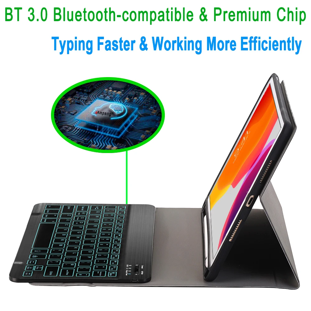 Backlit Keyboard Case For iPad Pro 12.9 2015 2017 2018 2020 1st 2nd 3rd 4th Light Detachable Cover | Компьютеры и офис