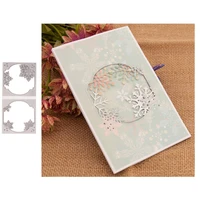 2pcs snowflake background metal cutting dies for diy scrapbooking die cut stencils crafts making album card template handmade