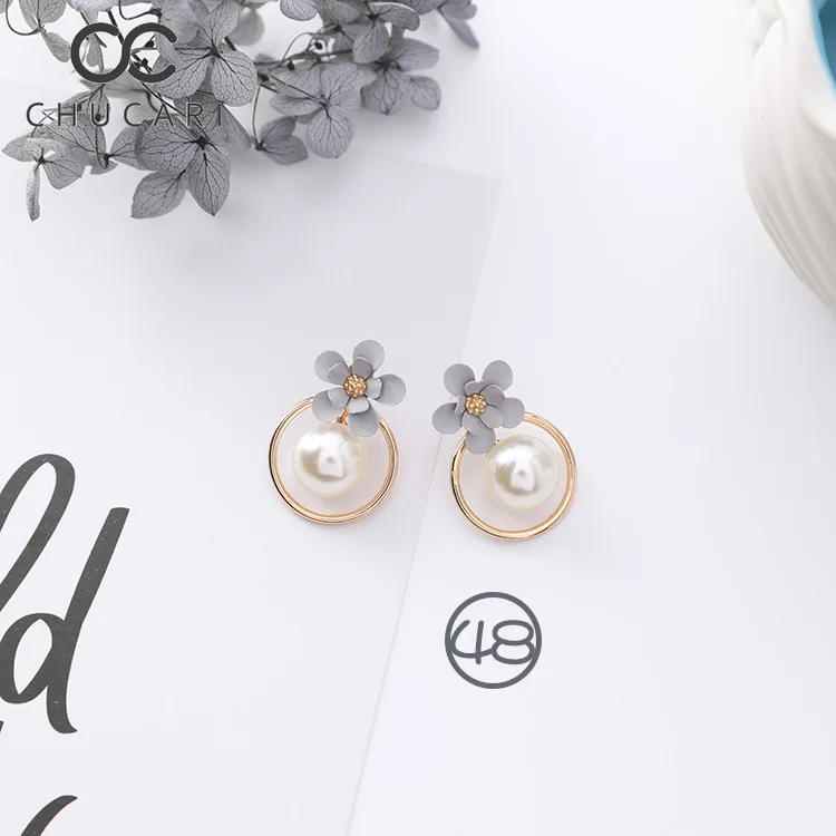 Женские серьги в виде цветка Sen серое винтажное ювелирное изделие ручной работы с