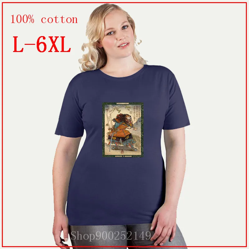 Самурайский Хищник размера плюс Рубашки 4XL 5XL 6XL женская одежда blusas mujer de moda 2020 verano