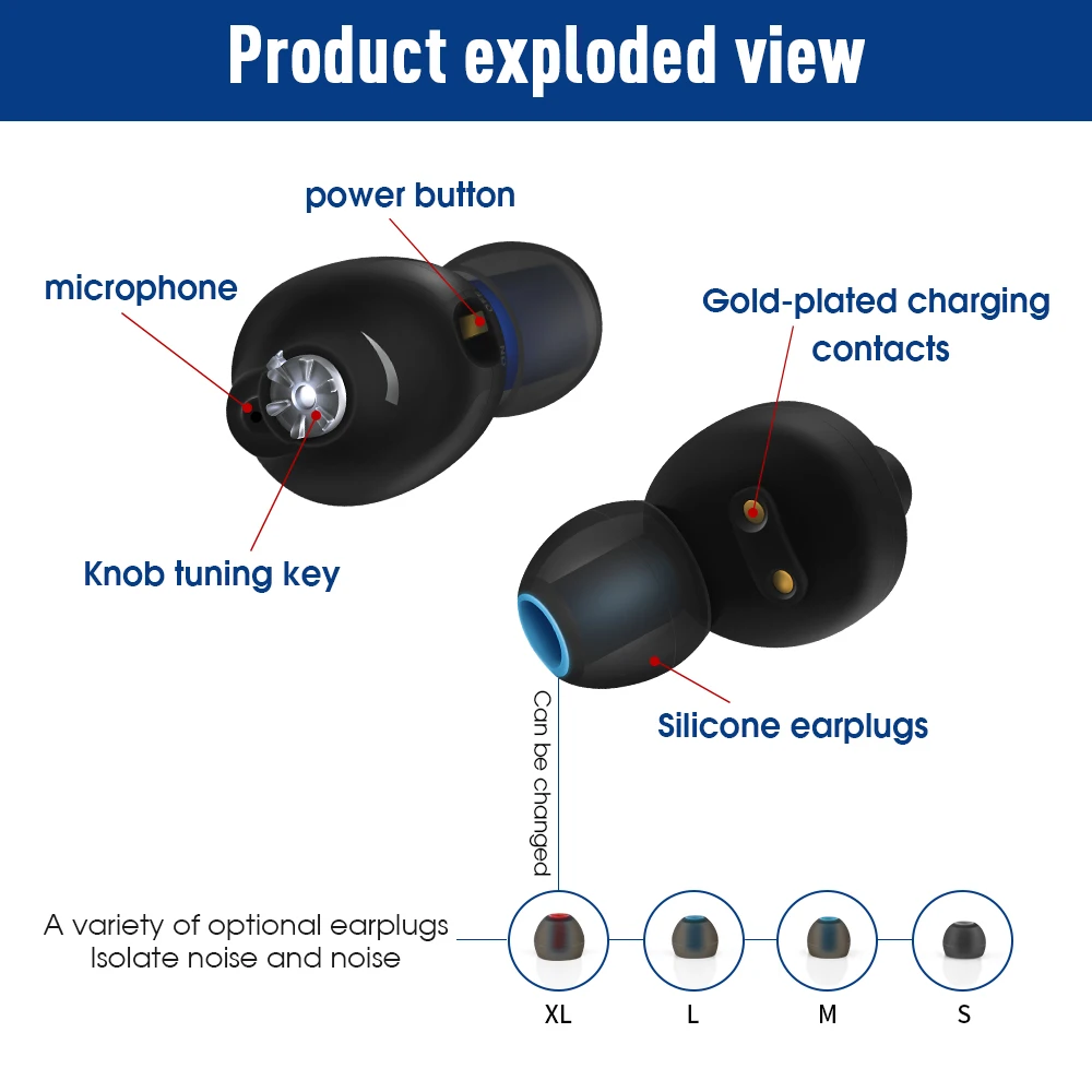 Слуховой аппарат слуховые аппараты цифровой усилитель звука с Беспроводной