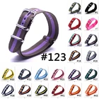 18, 20, 22 мм USB кабель с нейлоновой оплеткой ремень НАТО армии спортивный ремешок для часов полосатые тканевые браслеты заменяет DW ремень с Сталь Туфли с ремешком и пряжкой