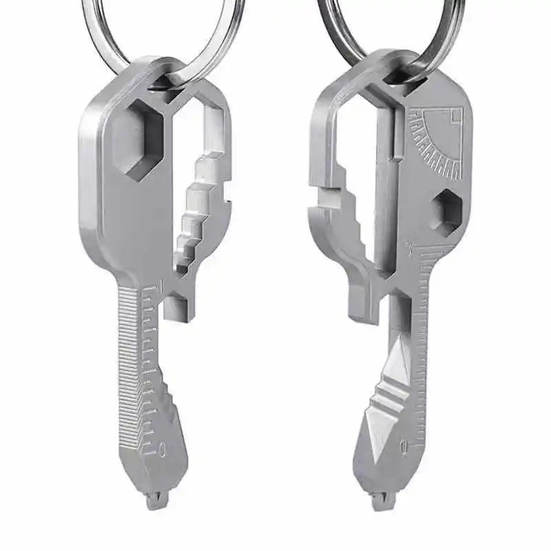 

Multifunctional keychain stainless steel gadget outdoor edc emergency portable bottle opener screw United States Gekey