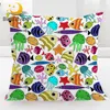 BlessLiving Fish Cushion Cover Cartoon Animal Pillow Case Marine Creature Decorative Throw Pillow Cover Colorful Home Decoration 1