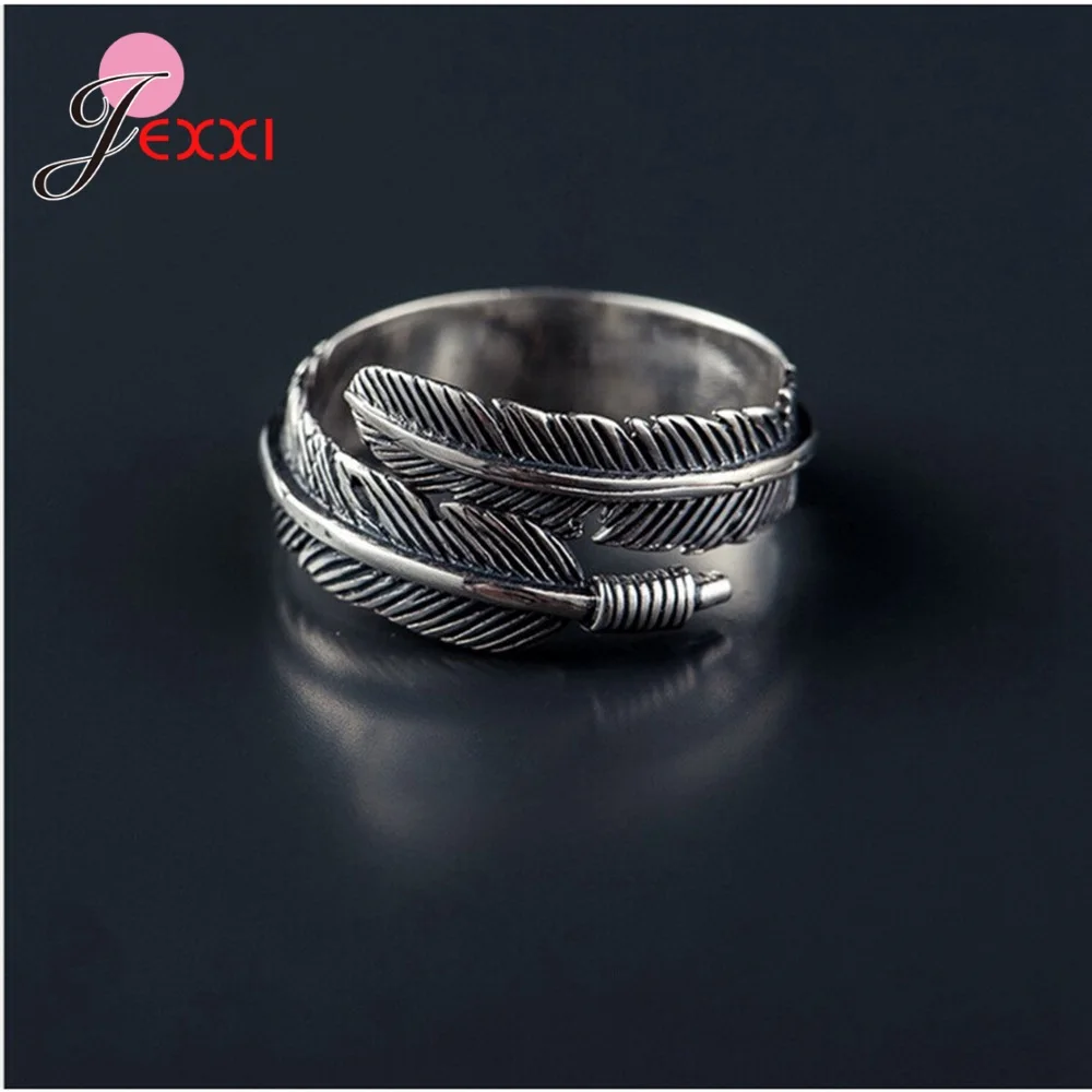 Регулируемое Винтажное кольцо из стерлингового серебра 925 пробы с открытыми