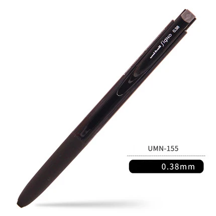 UNI Signo RT1 UMN-155 гелевая ручка 0,38/0,5 мм K6 версия гелевая ручка для письма цветная ручка водопроводная ручка студенческие Обучающие канцелярские принадлежности низкое Демпфирование - Цвет: Black 0.38