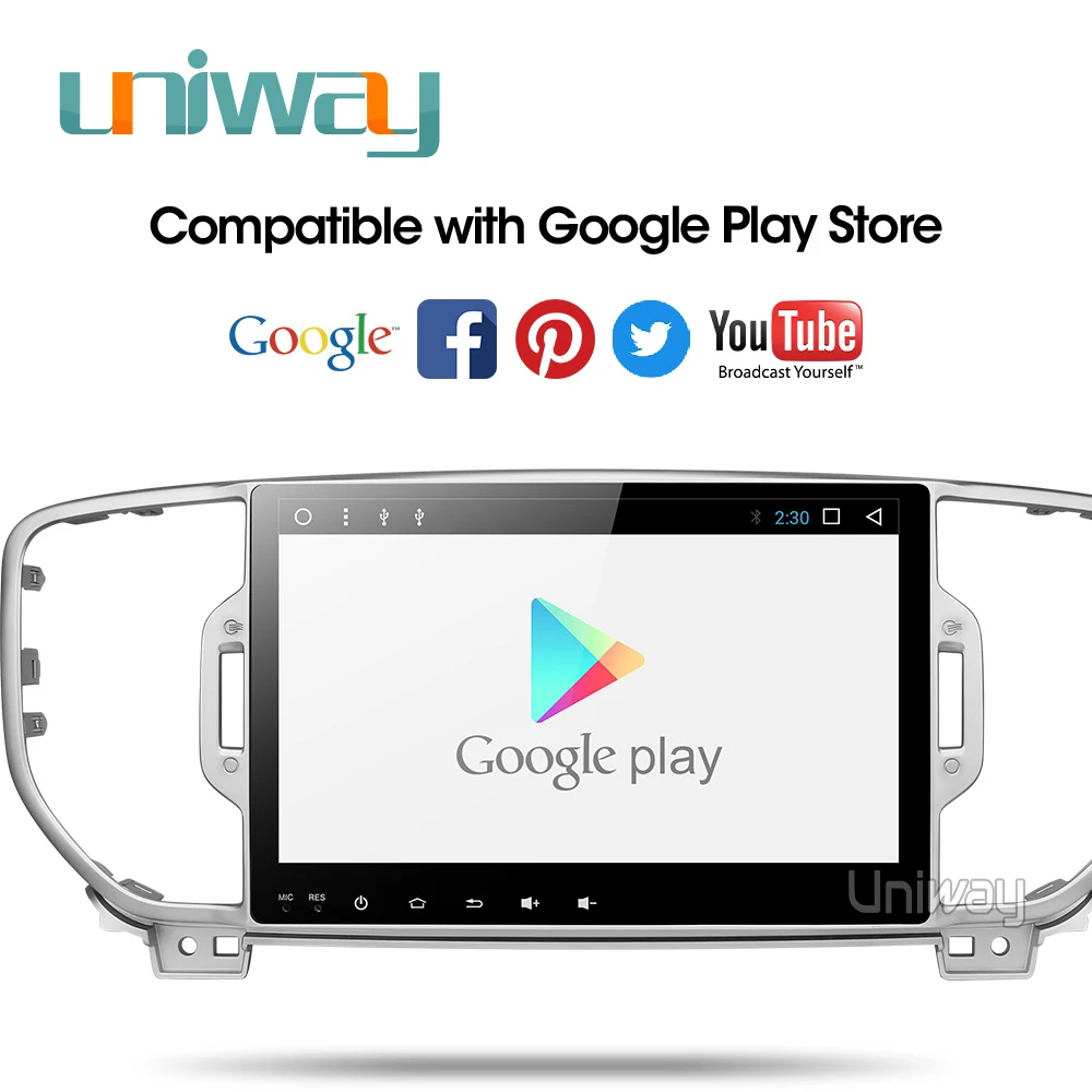 Uniway AKX59071 android 8 1 автомобильный dvd для kia sportage kx5 2016 2017 Радио Стерео gps навигация с