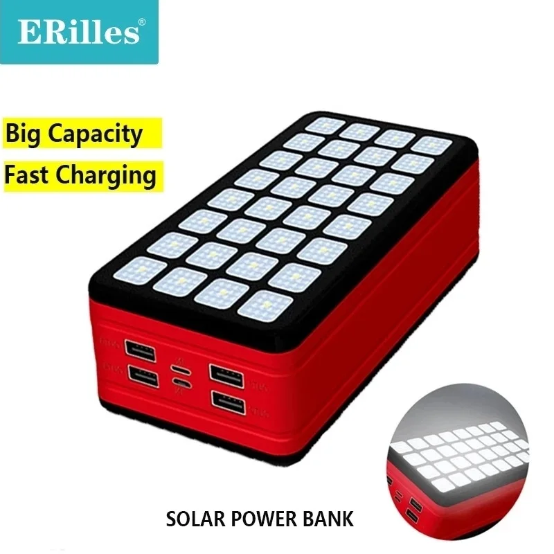 

Внешний аккумулятор большой емкости на 100000 мА · ч с водонепроницаемой лампой для кемпинга