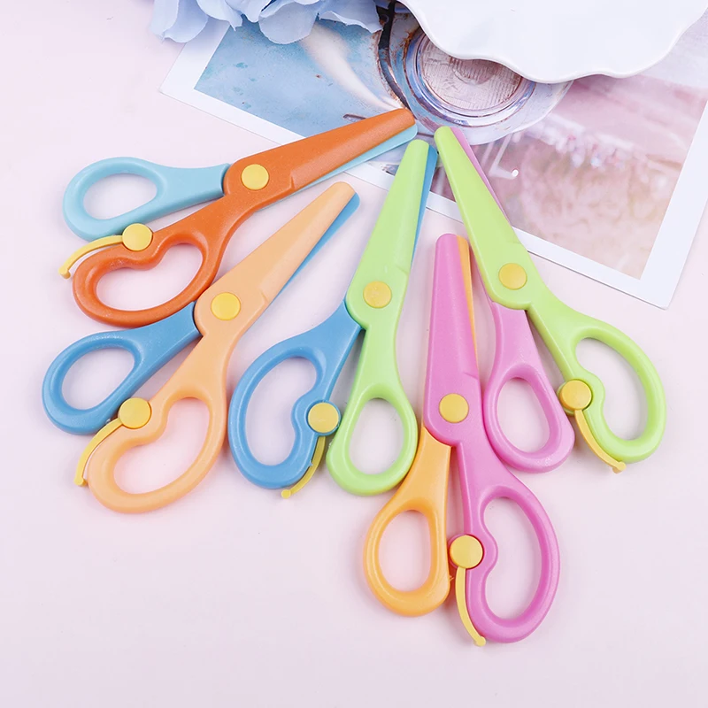 

Plastic Scissors Safety Scissors For Kids Students Paper Cutting Supplies For Kindergarten School ZMONH Round Head
