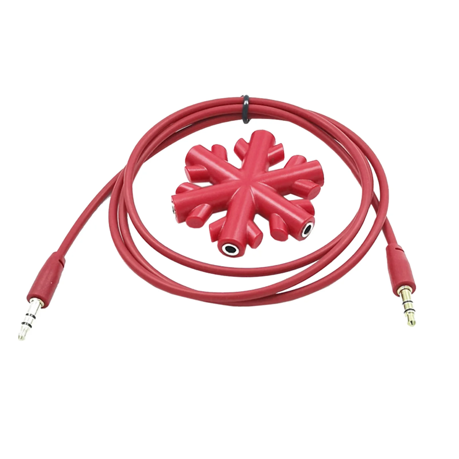 Снежный сплиттер адаптер для гарнитуры 1 штекер на 5 портов гнездо стерео музыка 3