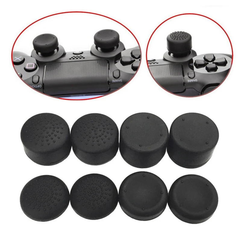 

8pcs Silicone Analog Grip Thumbstick Extra Cover High Enhancements Thumb Sticks For PlayStation 4 Game console Controller