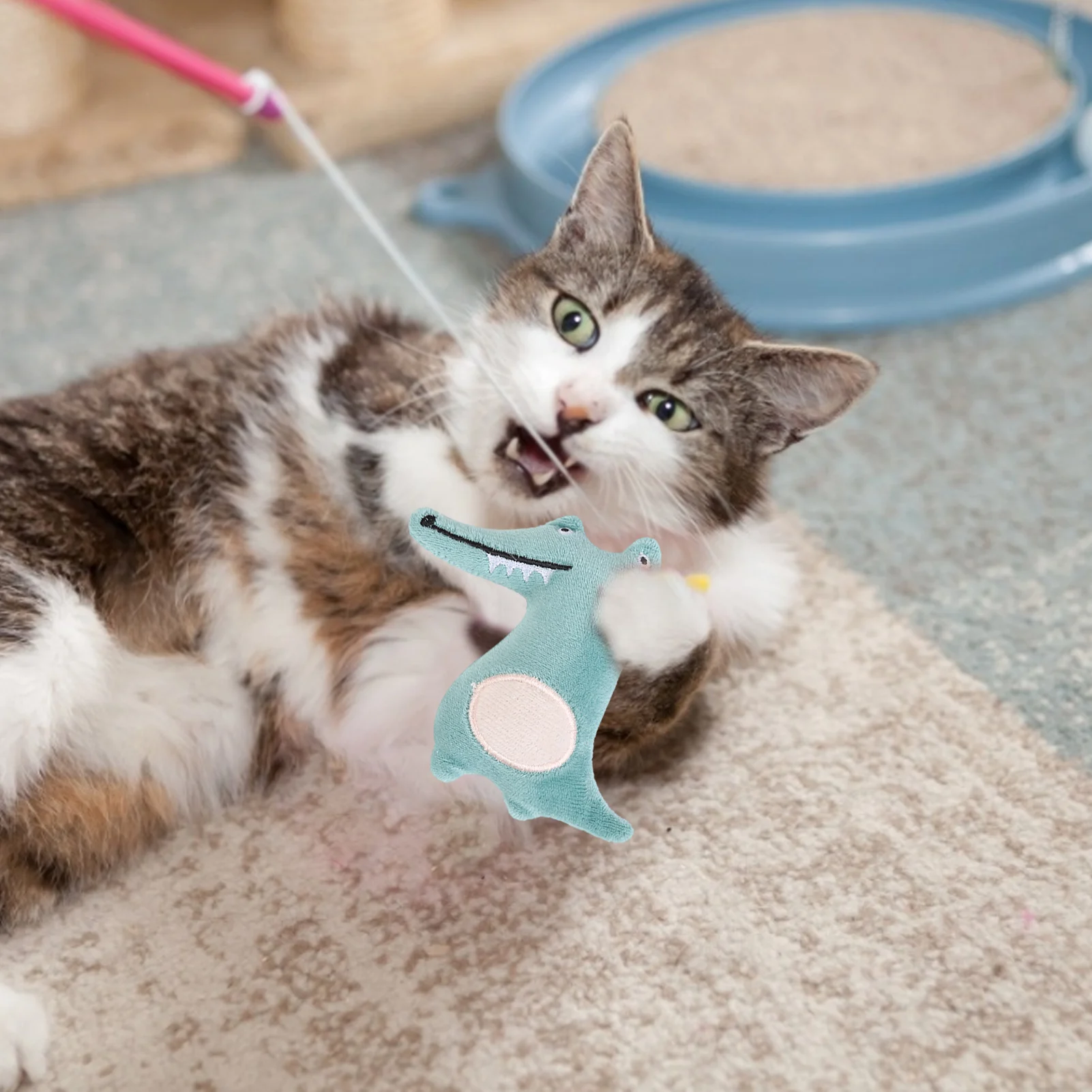 

Teeth Grinding Catnip Plush Cat Toys Catnip Stuffed Soft Teeth Cleaning Toy Interactive Toy Pet Kitten Chewing Claws Thumb Toy