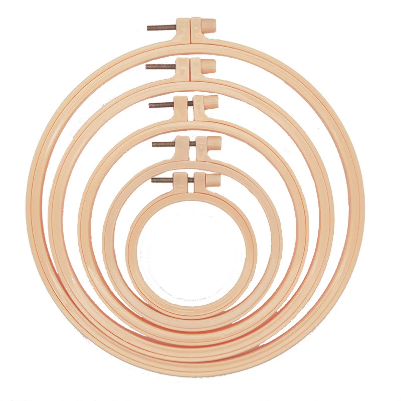 

6-25cm Imitation Bamboo Frame Embroidery Hoop Ring Round Loop For Household DIY Needlecraft Cross Stitch Tool