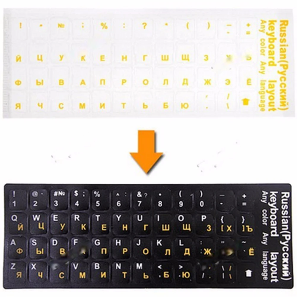 

DIY Home Adhesive Office Waterproof Removable Plastic PC Desktop Universal Easy Apply Keyboard Sticker