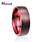 NUNCAD 8 мм вольфрамовое Карбидное кольцо покрытое коричневым красным куполом вольфрамовое кольцо обручальные бренды мужские кольца удобные подходят T101R