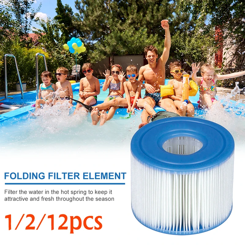 

1pc/2pcs/12pcs Intex PureSpa Type S1 Swimming Pool Filters Cartridge for 29001E PureSpa Inflatable Swimming Pool Filter Catridge