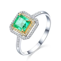 green emerald gemstone resizable rings for women 925 sterling silver fashion may birthstone ring romantic wedding fine jewelry