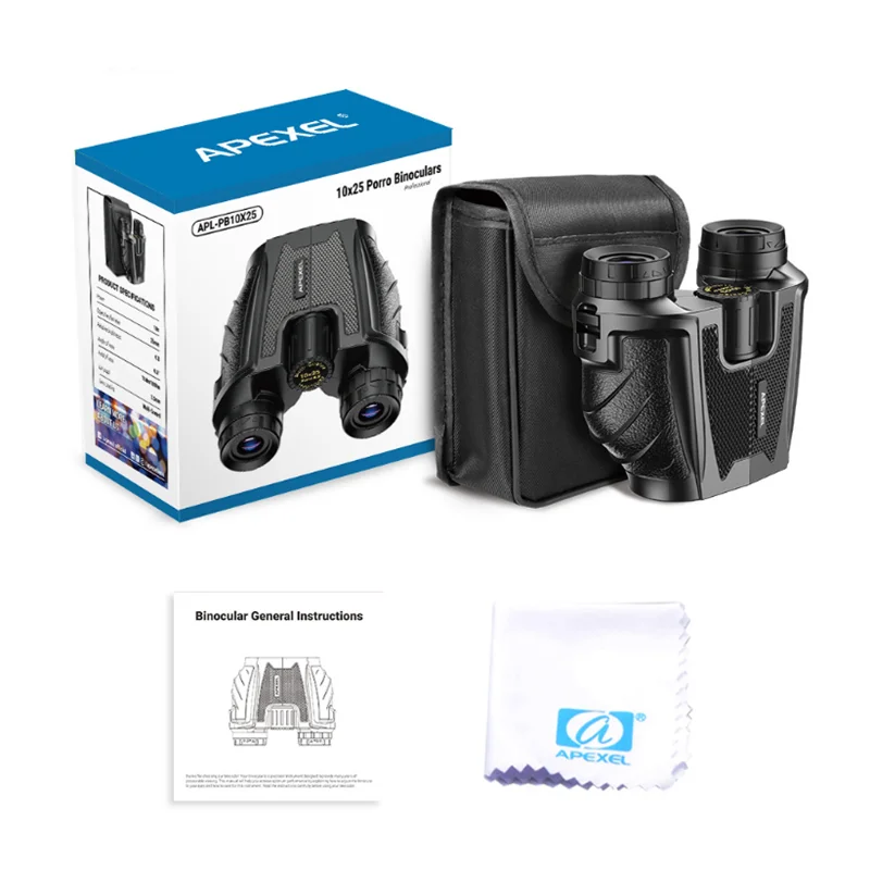 

Hot selling professional 10*25 binoculars for outdoor work non-slip binoculars high power low light night vision binoculars