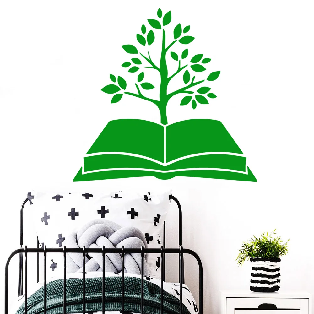 Нежная книга дерево настенные художественные наклейки фрески гостиная детская