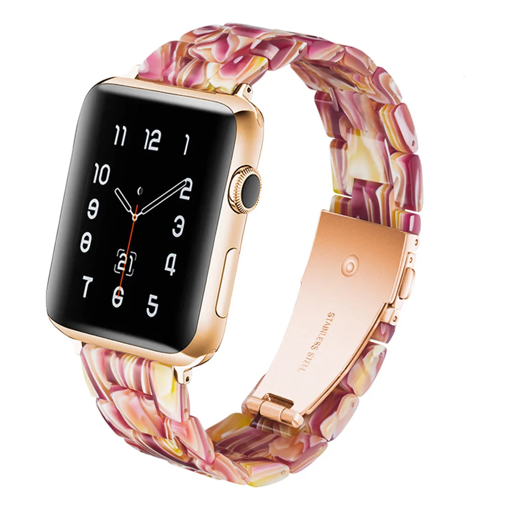 Ремешок полимерный для Apple Watch Band Series SE/6/5/4/3/2 Модный легкий керамический браслет