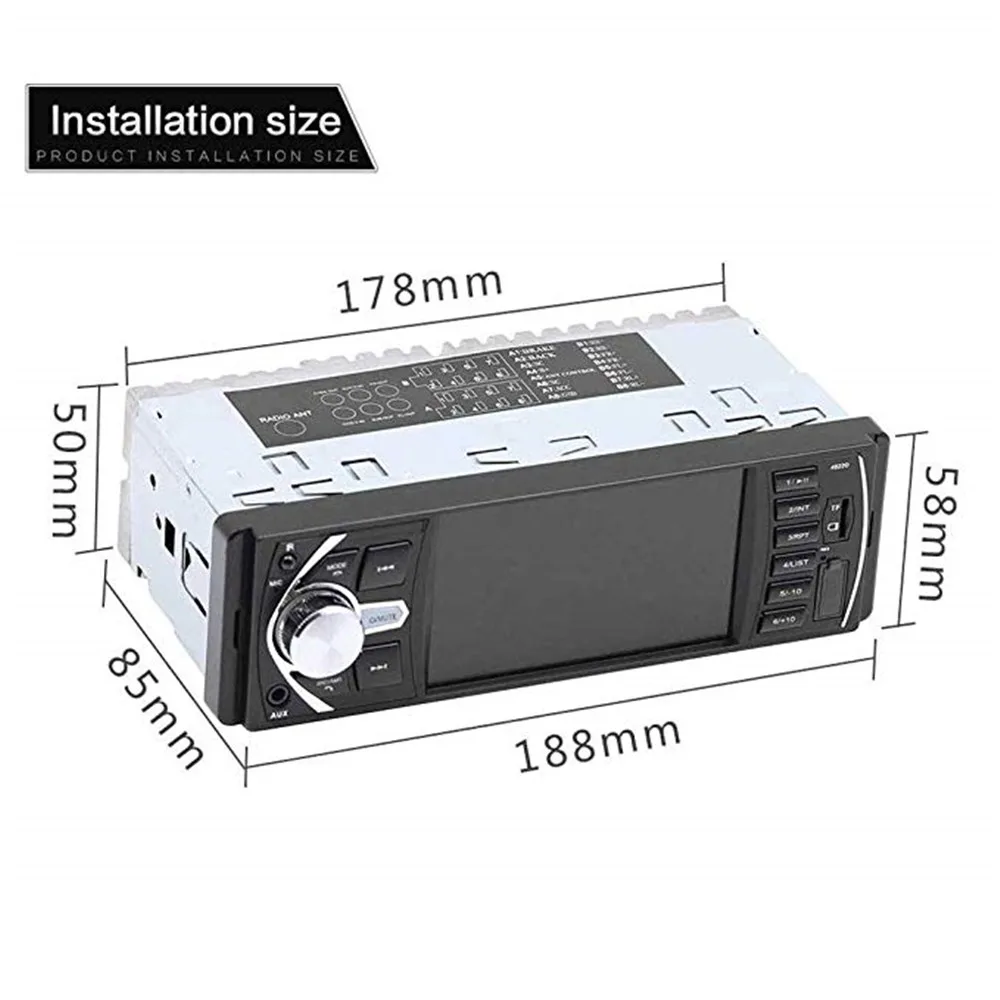 1 Din 4022D FM радио Авто Аудио Стерео Bluetooth автомобильные Радио авторадио Поддержка