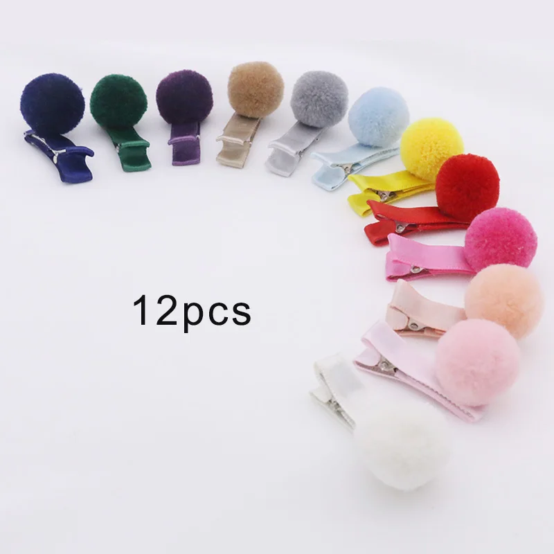 12pcs mixed2 12 шт., меховой шарик, эластичная резинка для волос для девочек, конский хвост, держатели, плюшевый шар, кольцо для волос, женский эластичный галстук для волос, аксессуары, Резиновая лента для волос - Цвет: 12pcs mixed2