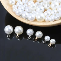 20pcslot imitation pearl beads crimp end beads round charms pendant for jewelry making diy earrings findings accessories