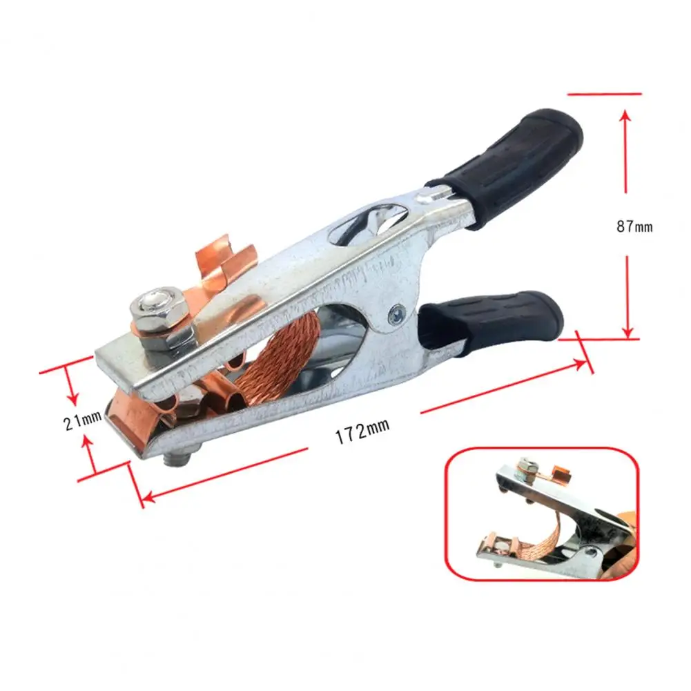 

500A Electroplated Ground Clamp Copper Welding Earth Clip for Manual Welder US Type for Manual Welder Electrical Access