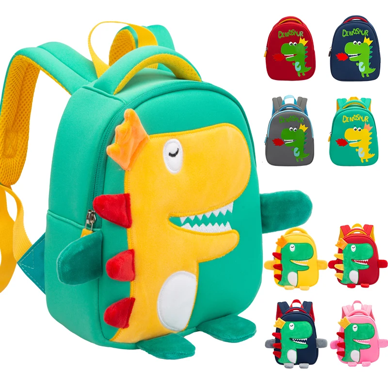 

2021 New Kid Schoolbags 3D Dinosaur Cartoon Kids Bag Cute Toddler School Boys Backpack Kindergarten Mochila Infantil