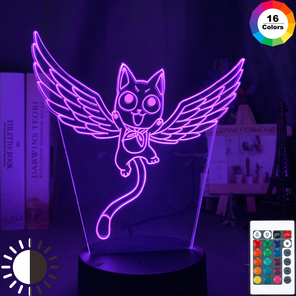 

3D Anime Night Light LED FAIRY TAIL Team Anime Figure LED Night Lamp for Home Decor Lamp Gift 3D Illusion Light for Children Kid