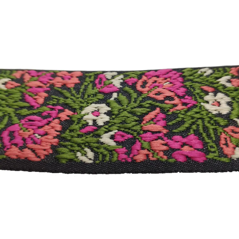 2 дюймов высокое качество вышивка полиэфирная тканая лента для сумке с цветком