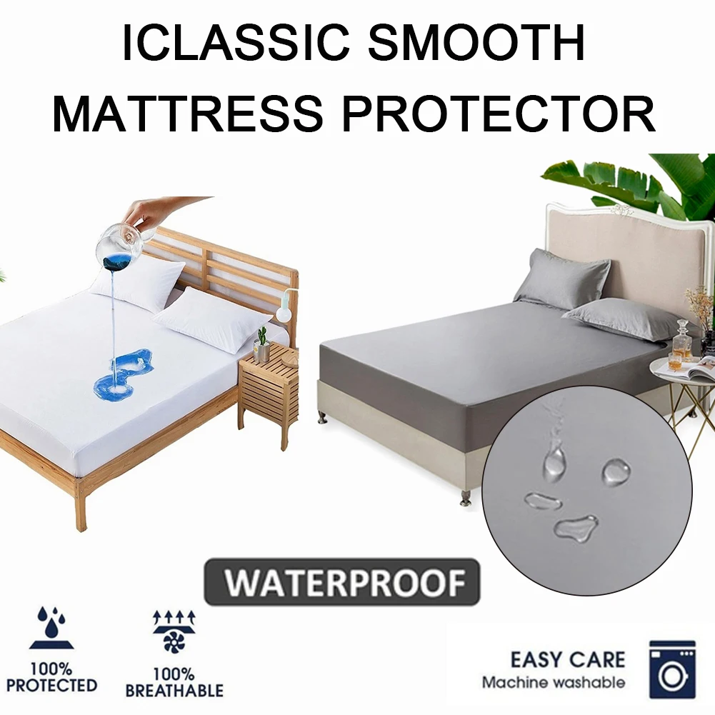 Водонепроницаемый чехол для простыни дышащий матраса гипоаллергенные Чехлы