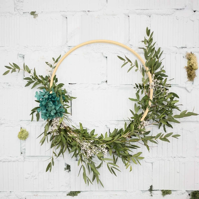 

Wreath Rings,10 Pack 23CM Wooden Bamboo Floral Hoop Wreath Macrame Craft Hoop Rings for DIY Dream Catcher