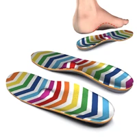 Colorful Striped Work Insoles All-Day Shock Absorption and Reinforced Arch Support that Fits in Work Boots and More