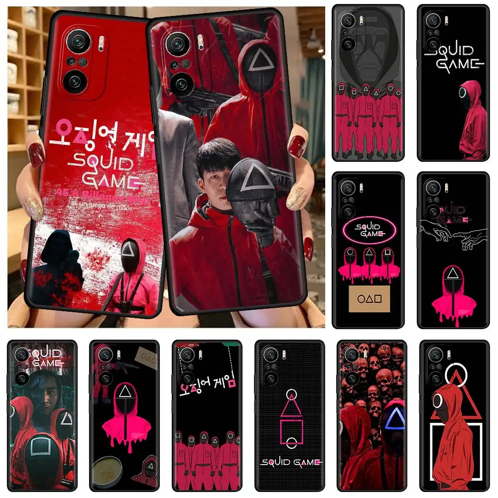 

Squid Game Hot Capa for Xiaomi Redmi 9S 9 8 10 11 Pro Luxury Case K40 9C 9A 8T 7 9T 7A 8A Cell Phone Casing Cover Housing