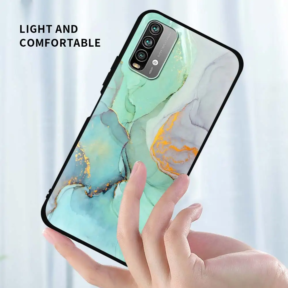 

Black Case For Xiaomi Redmi Note 9S 8 9 7 8T 9C 9A 9T 7A 8A 6A 6 K30 Pro Fundas Soft Phone Bolsa Cela Landscape Ink Marble