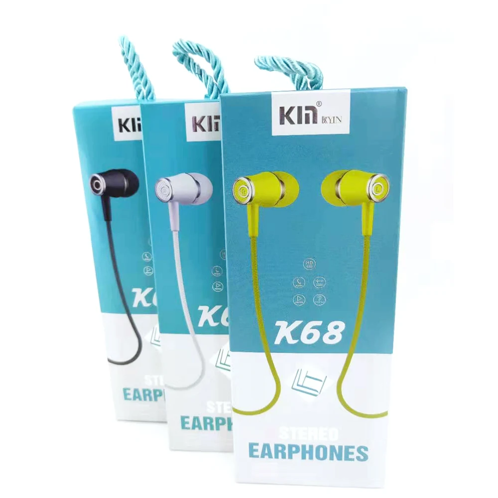 

100 шт. 3,5 мм in-ear Проводная гарнитура наушники стерео Управление компьютера смартфон с микрофоном для Android