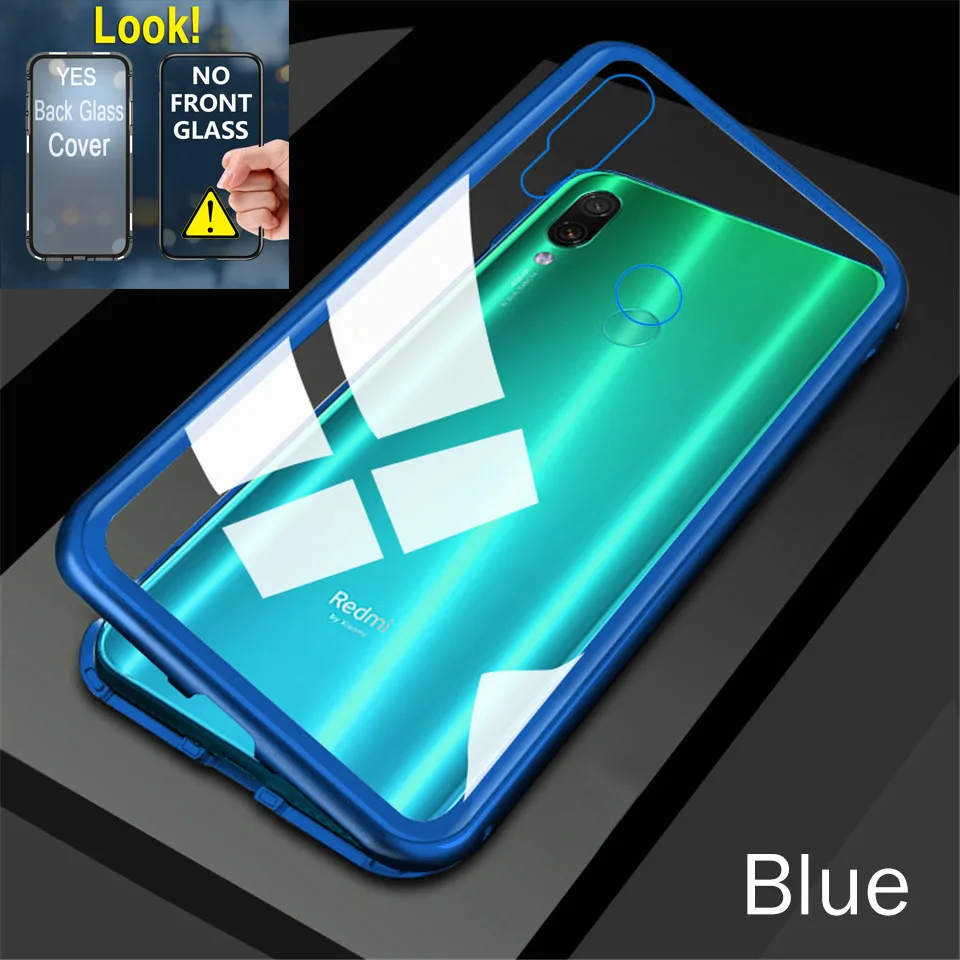 Металлический магнитный чехол для Xiao mi Red mi Note 7 6 5 K20 Pro противоударный чехол для Xiaomi mi 9T 9 SE CC9 CC9e A3 Lite стеклянная задняя крышка